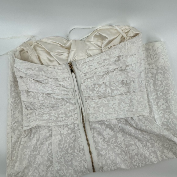 Marc by Marc Jacobs Floral Cotton Strapless Dress with Ruched Bodice - Size 10 - Picture 8 of 12